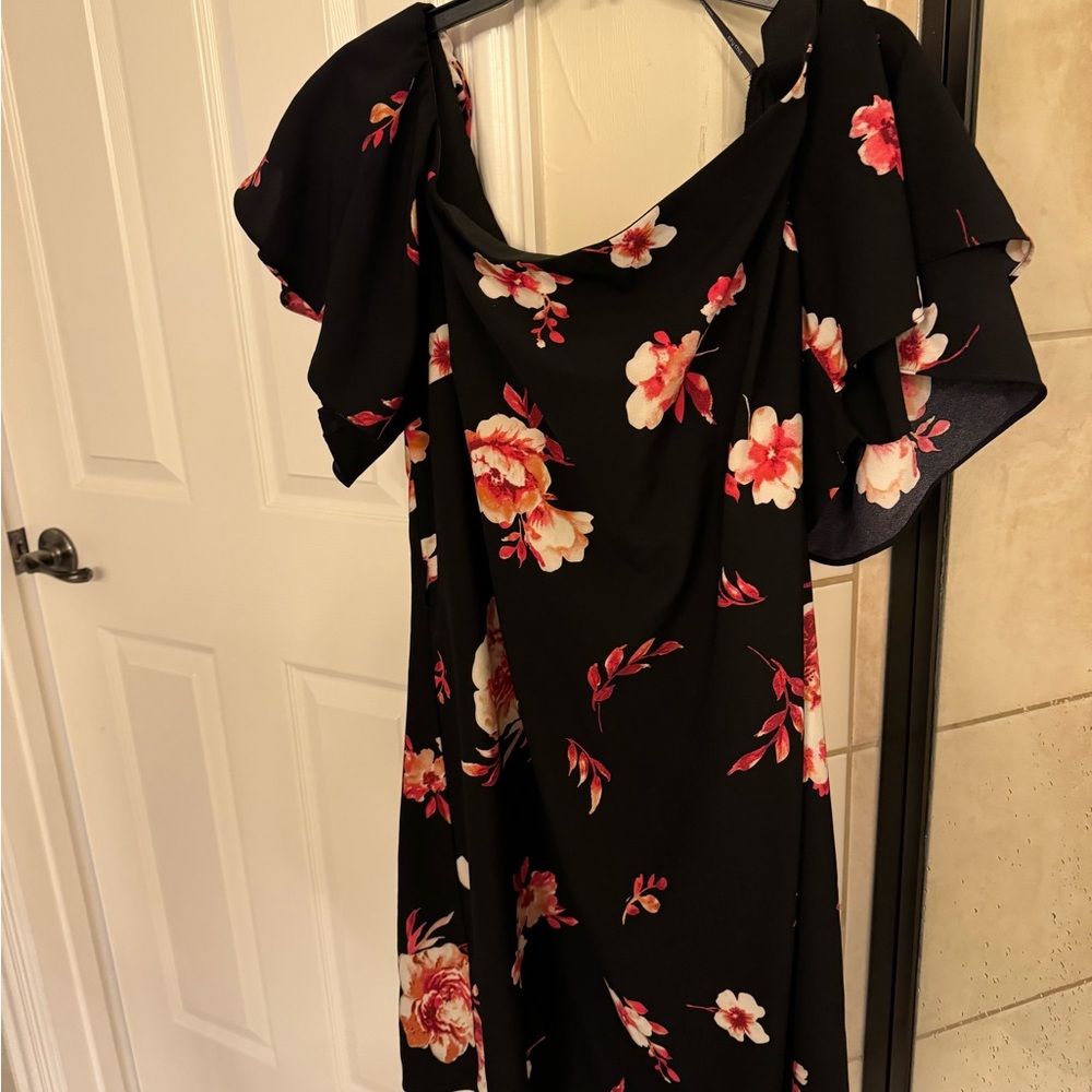 City Chic off the shoulder floral dress size 18